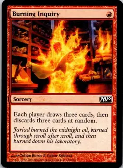 MTG Magic The Gathering M10 Burning Inquiry LP See Scan G - Image 1