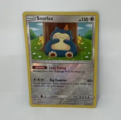 Pokemon TCG Snorlax Holo Rare Reverse Holo 150 HP 158/214 ENG 2019 - Image 1
