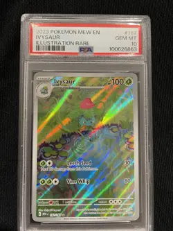 PSA 10 GEM MINT Ivysaur, SV 151 Pokemon Illustration Rare, 167/165 - Image 1