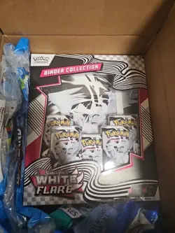 Pokemon Scarlet & Violet White Flare Binder Collection Sealed Box - Image 1