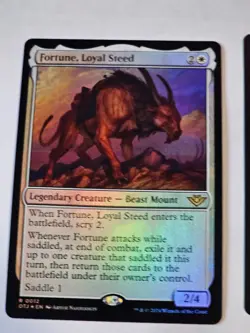 MTG- FOIL Fortune, Loyal Steed - Outlaws of Thunder Junction - Image 1