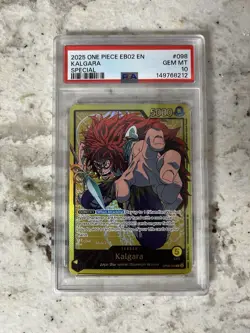 ONE PIECE CARD GAME PSA 10 EBO2 ENGLISH KALGARA GOLD ALT ART LEADER - Image 1