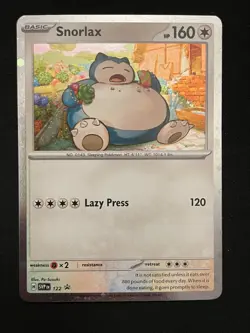 Pokemon Snorlax Promo SV: Scarlet & Violet Promo Cards 122 NM - Image 1