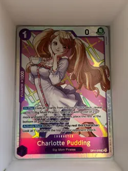 OP11-070 Charlotte Pudding English SR One Piece TCG Card Game - Image 1