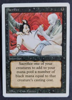 MTG Sacrifice | Revised | NM | Black Instant | Vintage Card | - Image 1