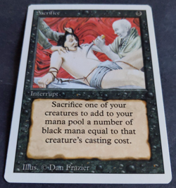 MTG Sacrifice | Revised | NM | Black Instant | Vintage Card | - Image 2