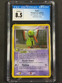Pokemon Cards CGC 8.5 NM/Mint Xatu Rev Holo Deoxys Ultra Rare 2005 29/107 - Image 1
