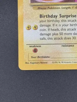 Pokemon Pikachu Birthday Card Celebrations NM + Ancient Mew MP - Image 5