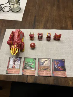 Bakugan Battle Brawlers Dragonoid Colossus with 4 Ability Cards - Image 1
