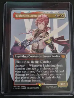 MTG Final Fantasy - Lightning Army of One Borderless Non Foil - 400 FIN - Image 1