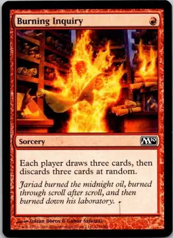 MTG Magic The Gathering M10 Burning Inquiry LP See Scan L - Image 1