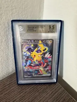 Beckett 9.5 2023 Yokohama Pikachu World Champions Deck Japanese Pokemon Card - Image 1