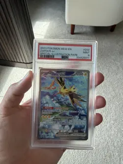 2023 POKEMON MEW EN-151 SPECIAL ILLUSTRATION RARE #202 ZAPDOS EX PSA 9 - Image 1