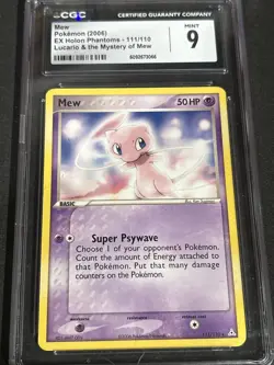 Mew 111/110 CGC 9 EX Holon Phantoms 2006 Pokemon Movie Promo Slab - Image 1