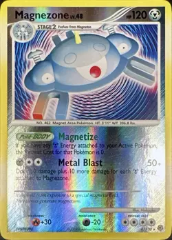 Magnezone 8/130 Holo Rare Diamond & Pearl Pokemon Reverse Holo Lightly Played - Image 1