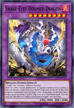 Yugioh SUDA-EN035 - Snake-Eyes Doomed Dragon - Secret Rare - Image 1