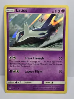Latios 41/73 Pokemon Card LP Holo Holo Rare Shining Legends - Image 1