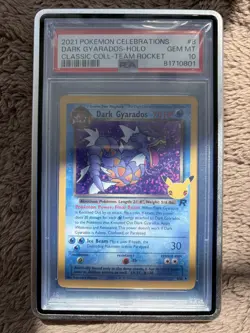Pokemon TCG Dark Gyarados Holo Card 8/82 Celebrations Classic Collection PSA 10 - Image 1
