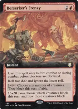 MTG Berserker's Frenzy Adventures in the Forgotten Realms Commander 029 Extended - Image 1