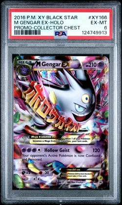 2016 POKEMON XY BLACK STAR PROMO COLLECTOR CHEST #XY166 M GENGAR EX-HOLO PSA 6 - Image 1