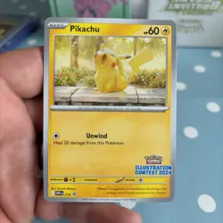 Pokemon Pikachu TCG Illustration Contest 2024 Black Star Promo NM - Image 1