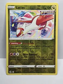 Latias 193/264 Rare Fusion Strike Pokemon Reverse Holo Lightly Played - Image 1
