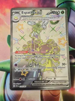 Espathra ex 214/091 Shiny Ultra Rare Paldean Fates Pokemon Near Mint - Image 1