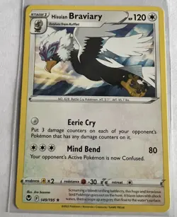 Pokemon Hisuian Braviary 149/195 Silver Tempest Non Holo Rare - Image 1