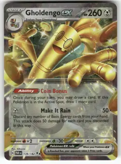 Gholdengo ex 139/182 Double Rare Paradox Rift Pokemon Near Mint - Image 1