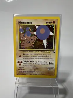 Hitmontop #3/75 with Swirl🌀 Neo Discovery Pokemon Holo Rare - NM - Image 1