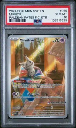 PSA 10 Mimikyu - SVP075 - Pokemon Center Stamp Promo - Paldean Fates - Pokemon - Image 1