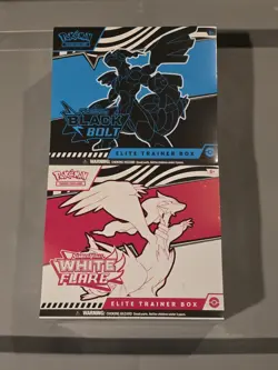 Pokemon TCG Black Bolt ETB And White Flare ETB. Both Factory Sealed - Image 1
