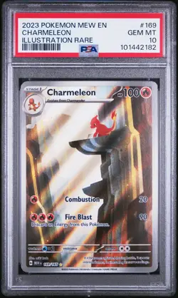 2023 POKEMON MEW EN-151 ILLUSTRATION RARE #169 CHARMELEON PSA 10 - Image 1
