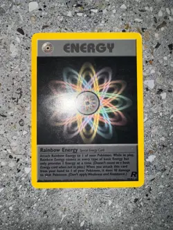Pokemon TCG Cards Rainbow Energy 80/82 Team Rocket Rare LP - Image 3