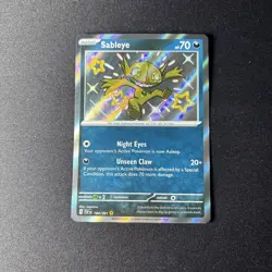 Sableye 184/091 - Shiny Holo Rare - Paldean Fates Pokemon Card MINT - Image 1