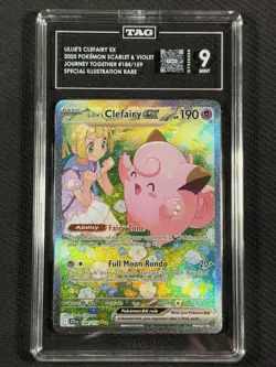 Pokemon Cards TAG 9 MINT Lillie's Clefairy Ex Journey Together SIR 2025 184/159 - Image 1