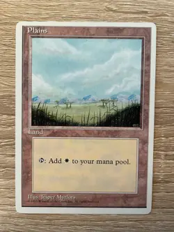 MTG ALTERNATE 4TH EDITION PLAINS MAGIC THE GATHERING BASIC LAND ODDITY ART #A - Image 3