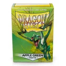 Dragon Shield 100 Standard Deck Protector Sleeves Matte Apple Green AT-11018 MTG - Image 1
