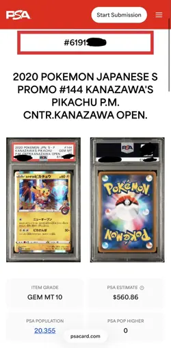 Kanazawa's Pikachu 144/S-P PSA 10 - Pokemon Center Kanazawa Opening Gem Mint - Image 4