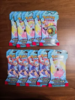Pokemon Journey Together 10 Sleeved Booster Packs Brand New Factor Sealed - Image 1