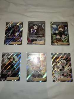 Pokemon TCG Full Art Holo Trainer Supporter Lot 6 Nessa Roxanne Cynthia - Image 1