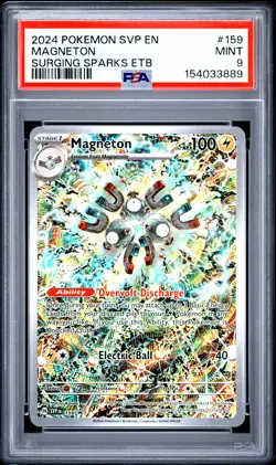 2024 POKEMON SVP EN-SV BLACK STAR PROMO #159 MAGNETON PSA 9 - Image 1