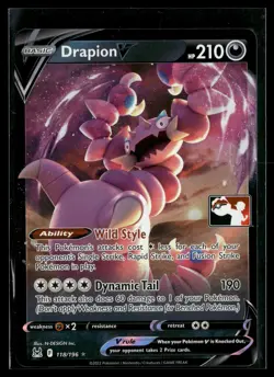 Drapion V 118/196 Lost Origin League Promo Rare V Holo Pokemon - Image 1