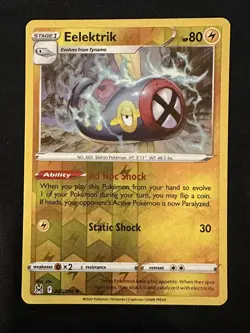 POKEMON TCG EELEKTRIK 060/196 LOST ORIGIN REVERSE HOLO RARE ENGLISH - Image 1