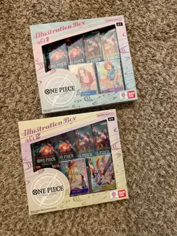 One Piece Card Game Illustration Box Vol.1 & Vol.2 Promo Box Bundle - Image 1