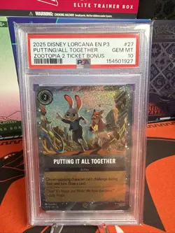 2025 DISNEY LORCANA EN P3-PROMO #27 PUTTING IT ALL TOGETHER PSA 10 - Image 1