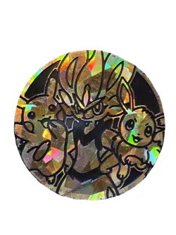 Pokemon TCG Battle Academy Pikachu/Eevee Collector's 2” Coin - Image 1