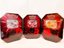 🚨Pokemon TCG - Team Rocket Tin Destined Rivals - Set of 3 - Brand New & Sealed - Image 1