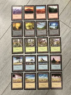 MTG 20X JAPANESE MIRAGE BASIC LANDS SET ~ FOREST PLAINS SWAMP ISLAND MOUNTAIN - Image 4