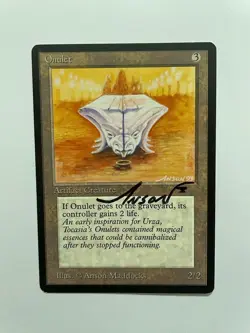 MTG ARTIST PROOF ANTIQUITIES ONULET SIGNED BY ANSON MADDOCKS ARTIFACT CREATURE - Image 1